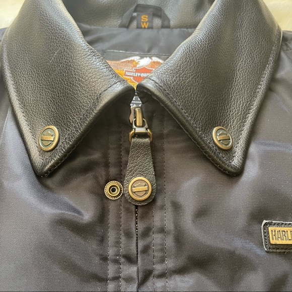 Moto Chic ~ Women’s Harley-Davidson Nylon w/Leather Moto Jacket - S - Picture 7 of 11